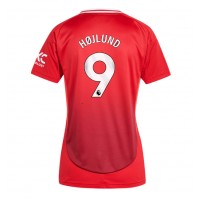 Camiseta Manchester United Rasmus Hojlund #9 Primera Equipación Replica 2024-25 para mujer mangas cortas